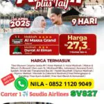 Carter 1 Pesawat ALHIJAZ akan berangkatkan 360 jamaah umroh akbar 5 april 2025, DAFTAR SEGERA